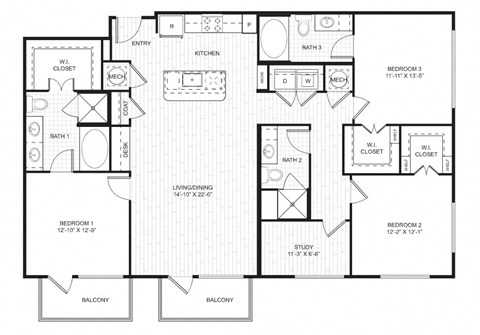 a blueprint of a floor plan of a house